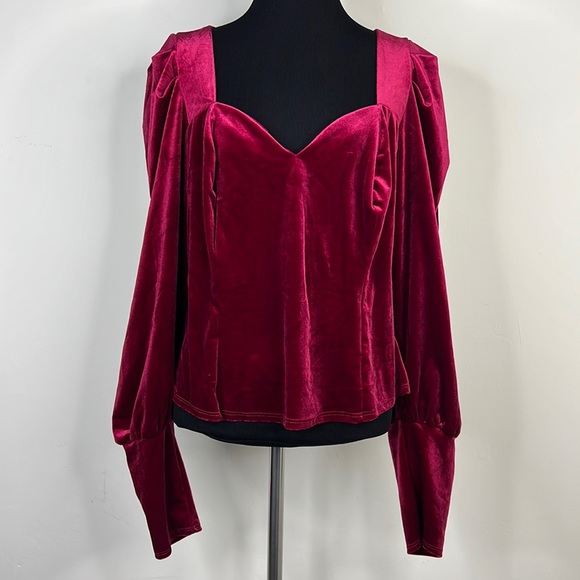 ASOS Curve Tops - ASOS Design Curve Velvet Plus Size Top 14